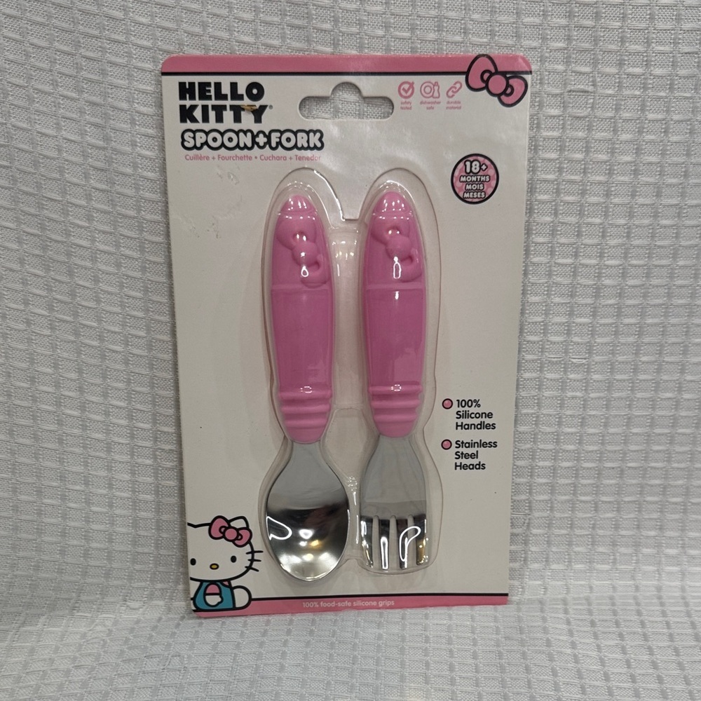 Hello Kitty Pink Spoon and Fork Set new in package